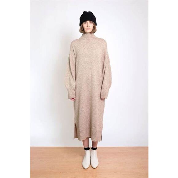 Michaela Greg Gia Dress in Oatmeal - Picture 2 of 11